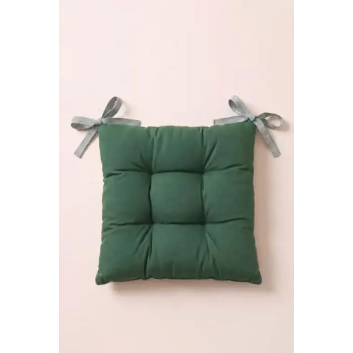 Yeşil Elyaf Dolgulu Sandalye Minderi 40x40 cm