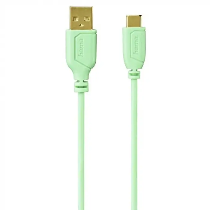 Yeşil USB-C ile USB-A arasında 0.75m Flexi kablo