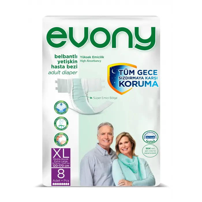 Yetişkin Bezi X-Large 8 Adet