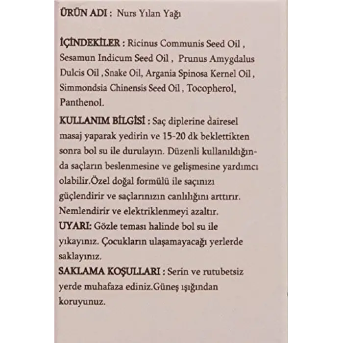 Yılan Yağı 50 Ml