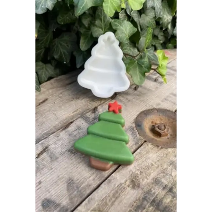 Yılbaşı Çam Ağacı Mum Kalıbı (Silikon)