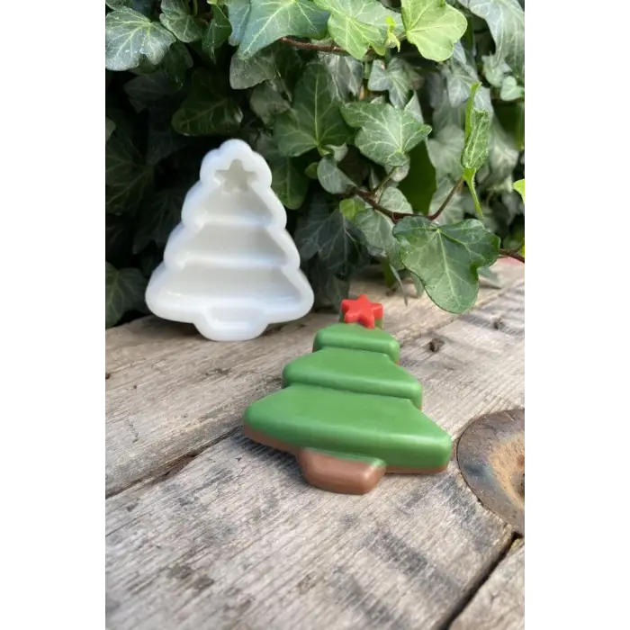 Yılbaşı Çam Ağacı Mum Kalıbı (Silikon)