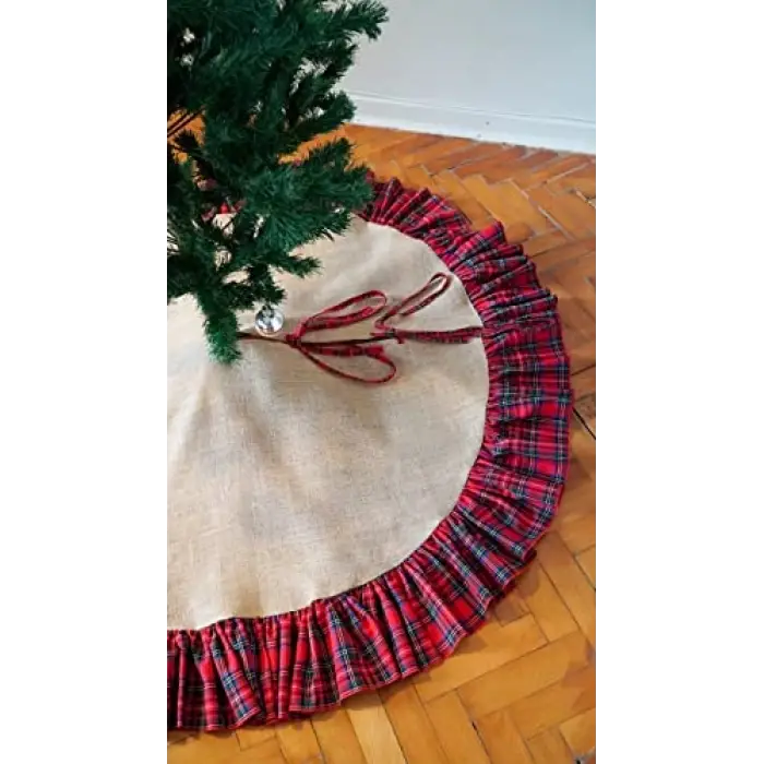 Yılbaşı Çam Ağacı Örtüsü, Ekose 90cm V0002124