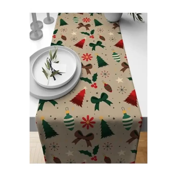 Yılbaşı Runner Yeniyıl Noel Christmas Örtü 40x140