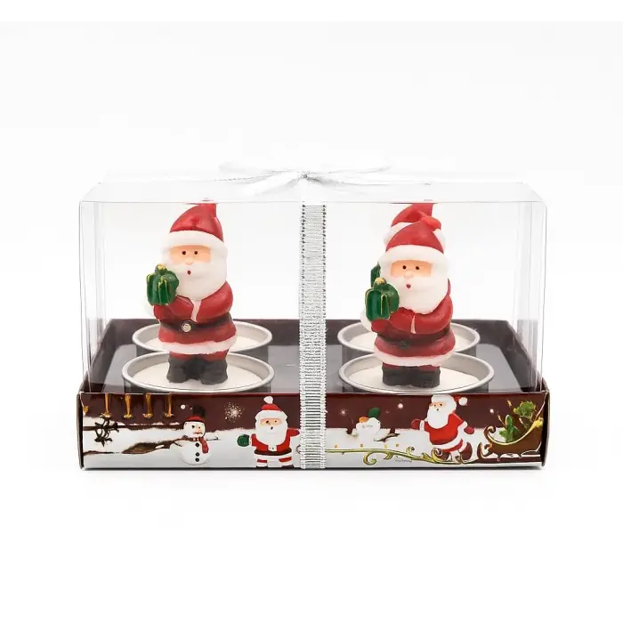 Yılbaşı Temalı Noel Baba Figürlü Mum Seti 4’lü | Yılbaşı Mumu, Yılbaşı Hediyesi, Yılbaşı Sofra Süsleme