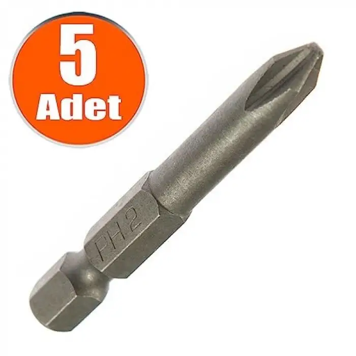 Yıldız Bits Uç PH2 50 mm Matkap Vidalama Ucu (5 Adet)