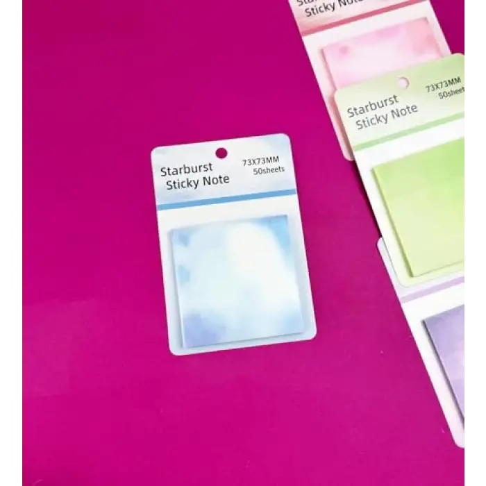 Yıldız Patlaması Tasarımlı Şeffaf Post-it