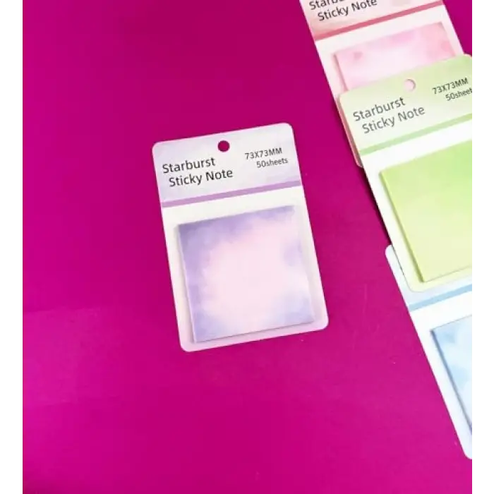 Yıldız Patlaması Tasarımlı Şeffaf Post-it