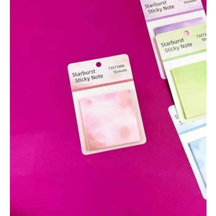 Yıldız Patlaması Tasarımlı Şeffaf Post-it