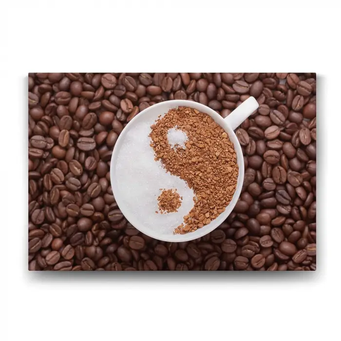 Ying Yang Kahve Tablosu - 90x60 cm