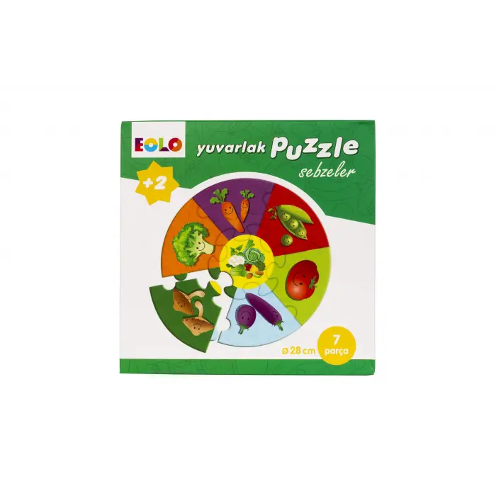 Yuvarlak Puzzle - Sebzeler