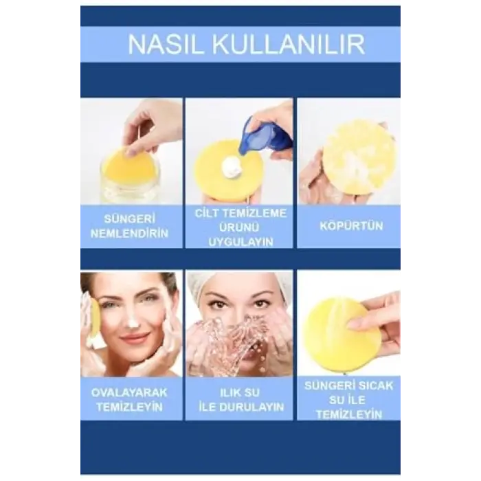 Yüz Temizleme Süngeri, 2li