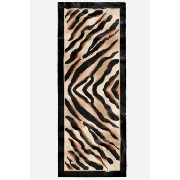 Zebra Desen Karamel Soft Pamuk Şal