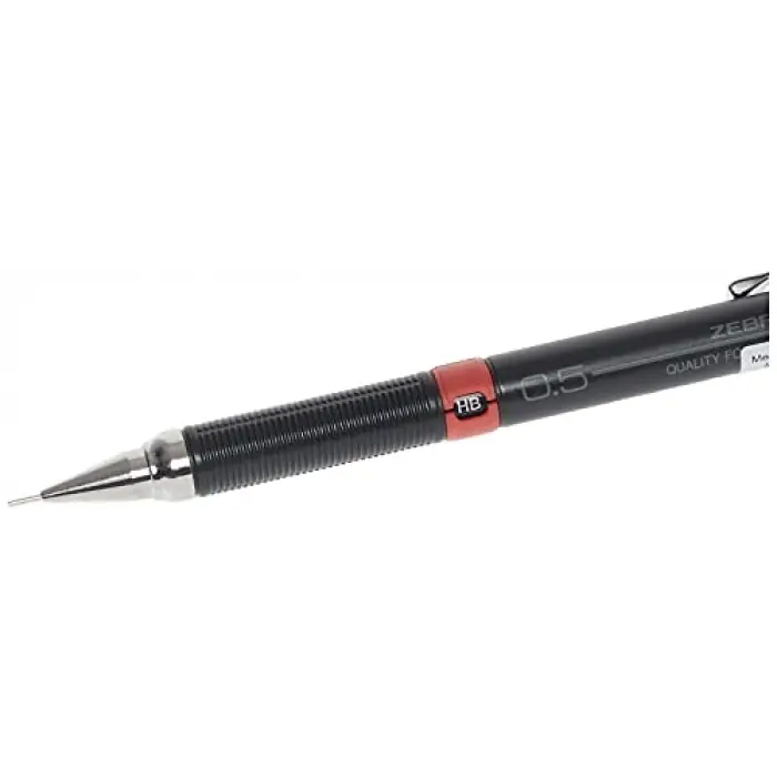 Zebra Drf-0.5 Zebra Drafix Mekanik Kurşun Kalem, Si̇yah-Kırmızı, 0.5 mm