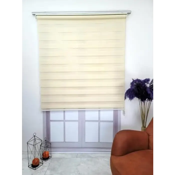 Zebra Perde, Bbb Stor 3 Renk Seçeneği 250x200 Sütlü Kahve