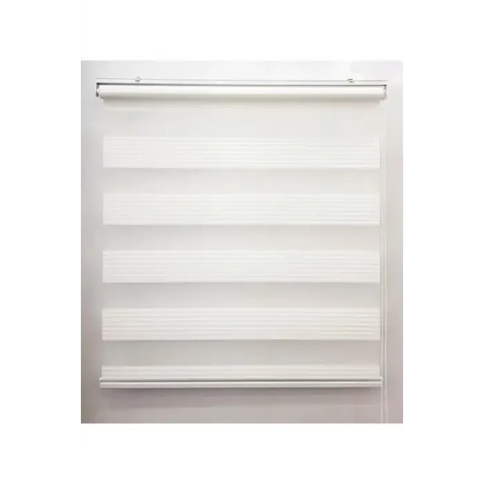 Zebra Perde, Geniş Pilise Beyaz