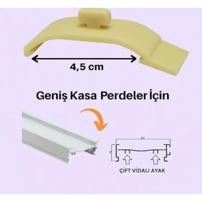 Zebra Perde Montaj Aparatı Takmatik, 10 Adet
