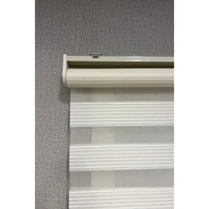 Zebra Stor Dar Plise Güneşlik Perde, Krem, 60 x 200