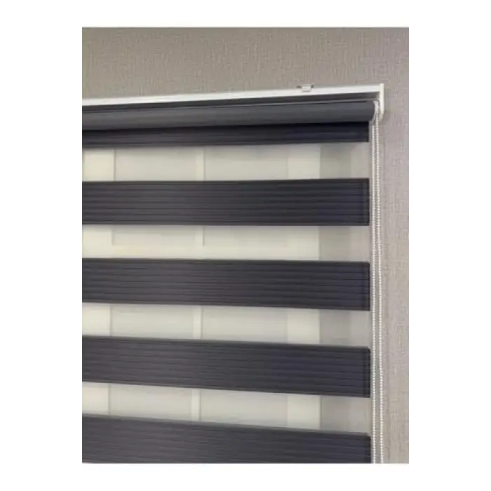Zebra Stor Geniş Plise Güneşlik Perde, Antrasit Gri, 150 x 200