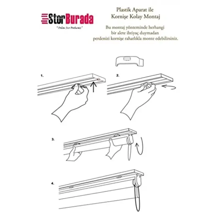 Zebra Stor Perde Beyaz Stb 400V01-D
