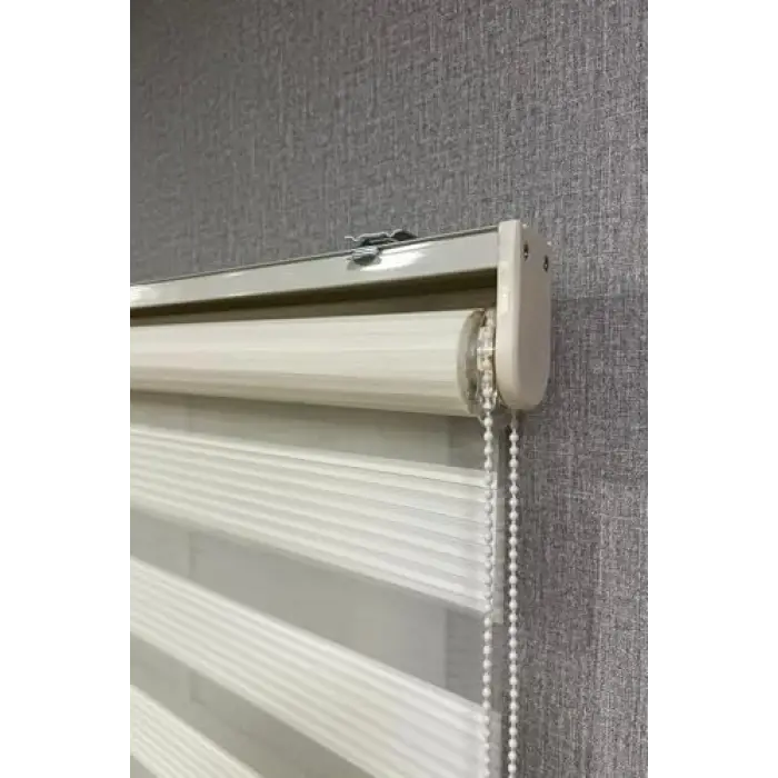 Zebra Stor Perde Dar Plise Güneşlik Perde, Krem, 100 x 200