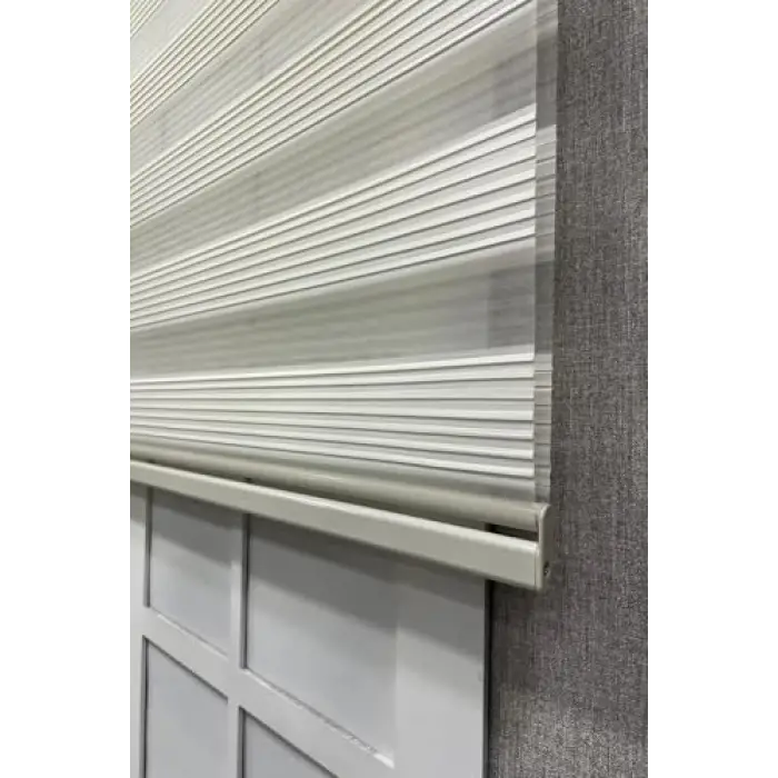 Zebra Stor Perde Dar Plise Güneşlik Perde, Krem, 100 x 200