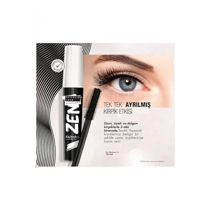 Zen Maskara, 8 ml, Siyah, Extension Lash