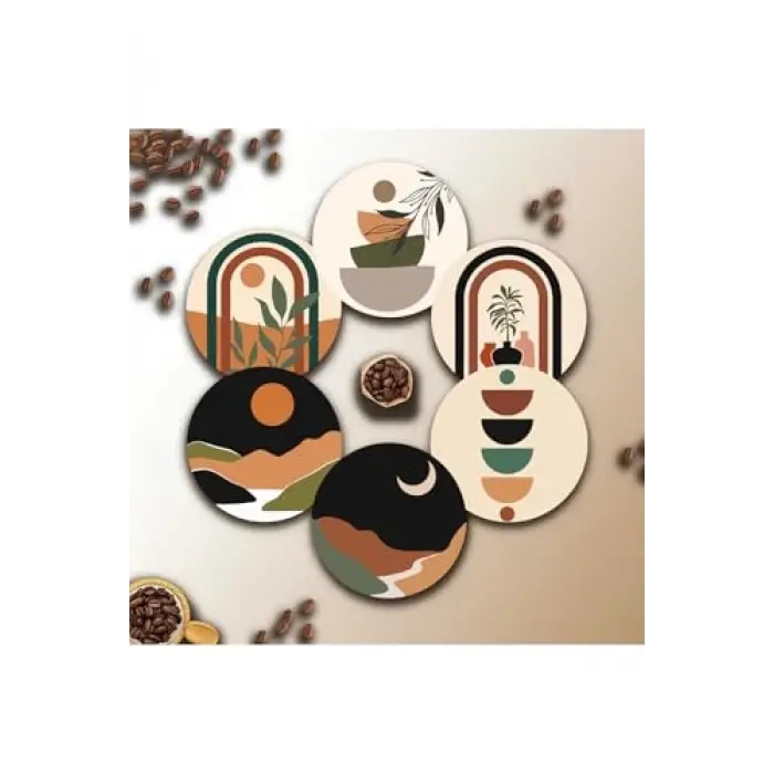 ZenBoho – 6lı MDF Bardak Altlığı Seti BRD-015
