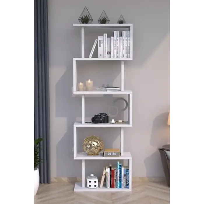 Zero Dekoratif Kitaplık Beyaz