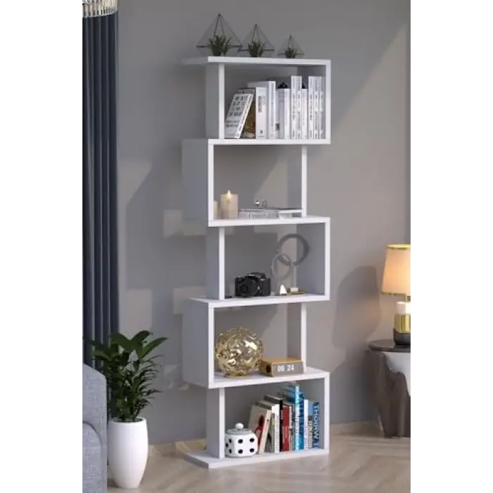 Zero Dekoratif Kitaplık Beyaz