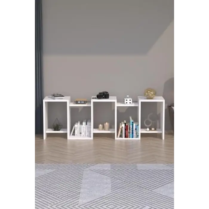 Zero Dekoratif Kitaplık Beyaz