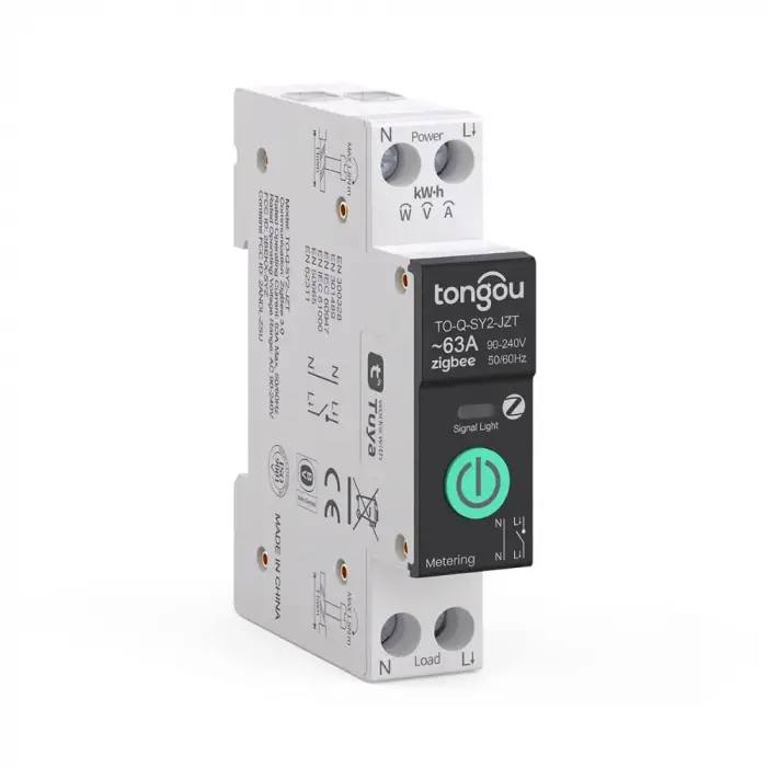 Zigbee 63 Amper Akıllı Sigorta (Tuya, Smart Life, Zigbee2MQTT Uyumlu)