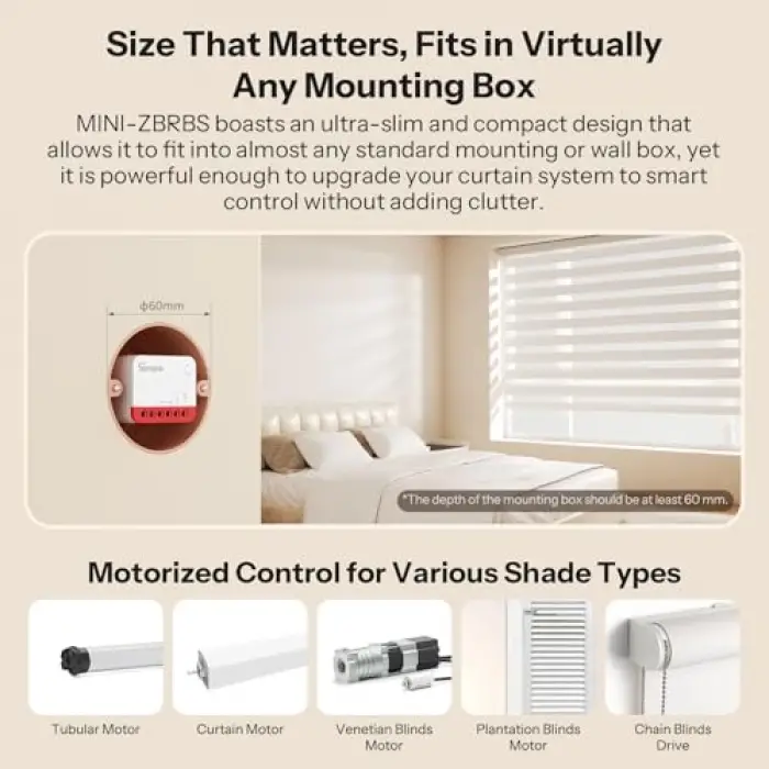 ZigBee Mini-Zbrbs Akıllı Panjur Kontrol Rölesi | Mini-Zbrbs
