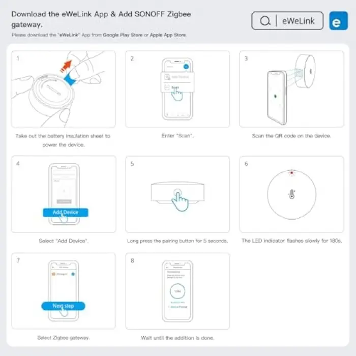 ZigBee Sensörü Snzb-02P Sıcaklık ve Nem Ölçer