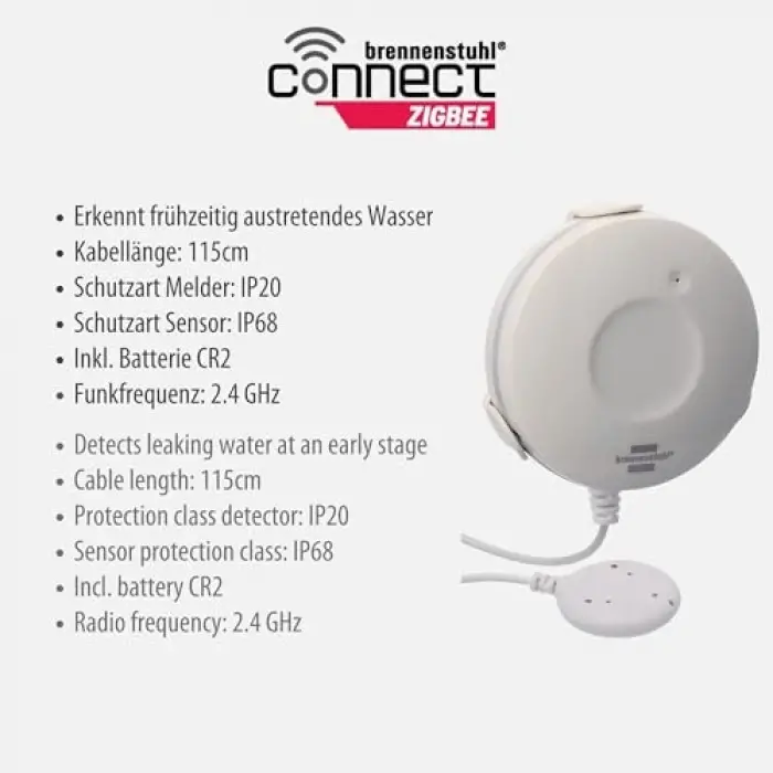 Zigbee Serisi IP68 Su Dedektörü, 115 cm Kablolu