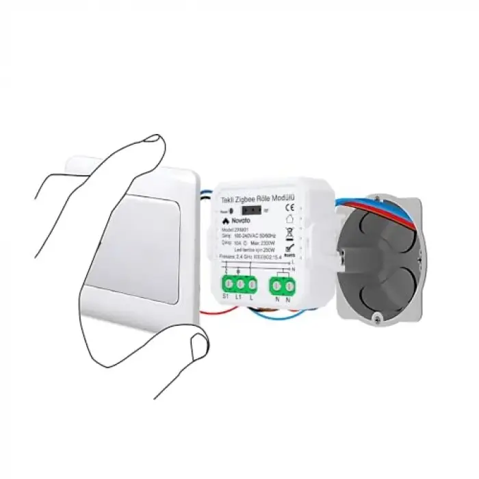 Zigbee Tek Çıkışlı Akıllı Anahtar(Tuya, Zigbee2MQTT Uyumlu), Smart Life, Home Assistant