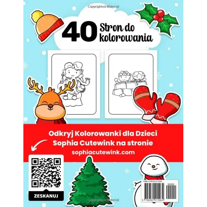 Zima Kolorowanka Dla Dzieci (Polish Edition)