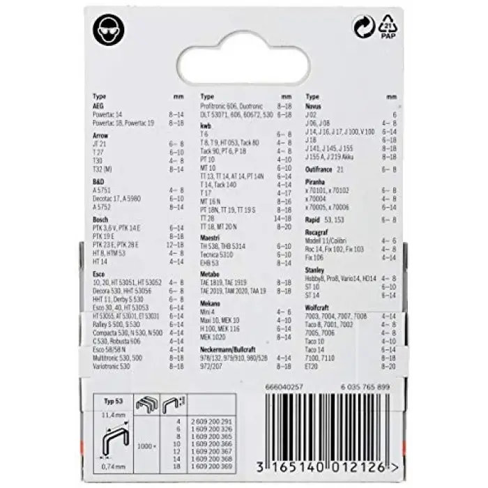 Zımba Teli Tip 53 11,4 * 0,74 * 6 mm