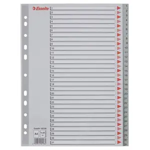 1-31 Rakamlı Separatör, A4, Gri, 100108