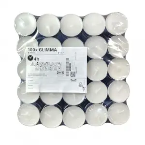 100 Tealight Mum Kokusuz Ev Tatil Parti Dekoru GLIMMA