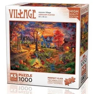 1000 Parça Sonbahar Köyü Puzzle