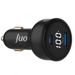 100W LED Ekranlı Type-C + USB-A Araç Şarj Aleti, iPhone, Android ve Notebook Uyumlu