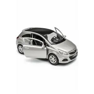 12 cm Opel Corsa Çek Bırak Model Araba, Gri