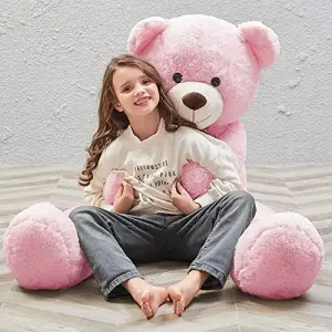120 cm Papyonlu Sevimli Pelüş Ayı, Pembe