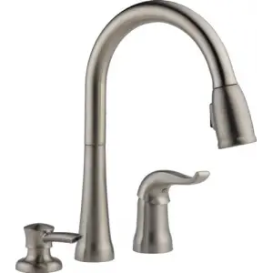 16970-Sssd-DST Single Handle Pull-Down Kitchen musluk with sıvı sabun dispenseri, paslanmaz by musluk