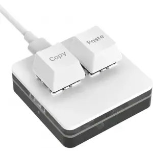 2 Tuşlu Makro Mekanik Klavye, Programlanabilir, USB, Renkli Işık, Beyaz