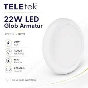 22w 4000k Ip 20 Led Glob
