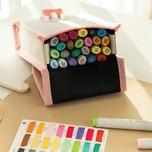 24’lü Çift Uçlu Alkol Bazlı Marker Kalem Seti – Fine + Chisel