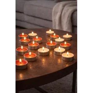 25li Tealight Mum Seti(Vanilya)