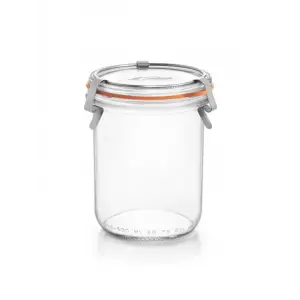 3 Klipsli Cam Kavanoz 580 ml (4 Adet)